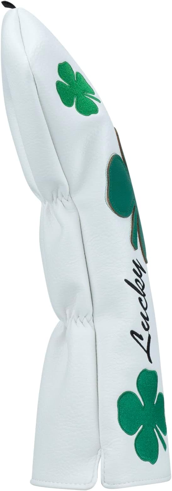 Craftsman Golf Green Lucky Clover Driver Wood Hybrid Headcover Blade Mallet Putter Cover for Scotty Cameron Taylormade Odyssey Also for Custom Version with Your Name Stitched