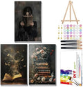 Mandun Book Paint by Numbers Kit for Adults, 3 Pack, 7.8x11.8 inch