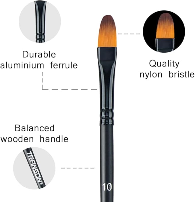 Transon 14pcs Artist Paint Brushes - Image 2