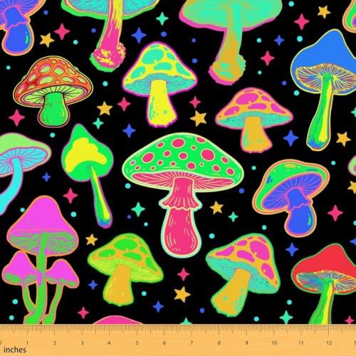 jejeloiu Mushroom Fabric by The Yard Soft 10 Yards
