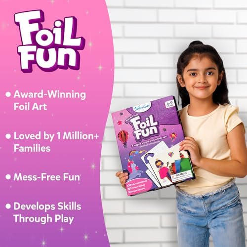 Skillmatics Foil Fun Unicorns & Princesses, Foil Art & Craft, Gift for Kids