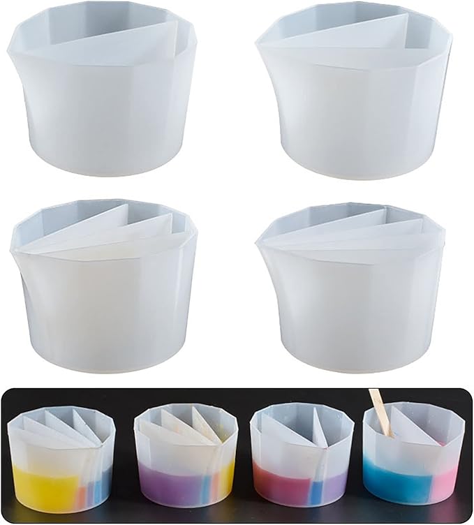 4pc Resin Split Cup Set by EVERELAMSiliconeMolds