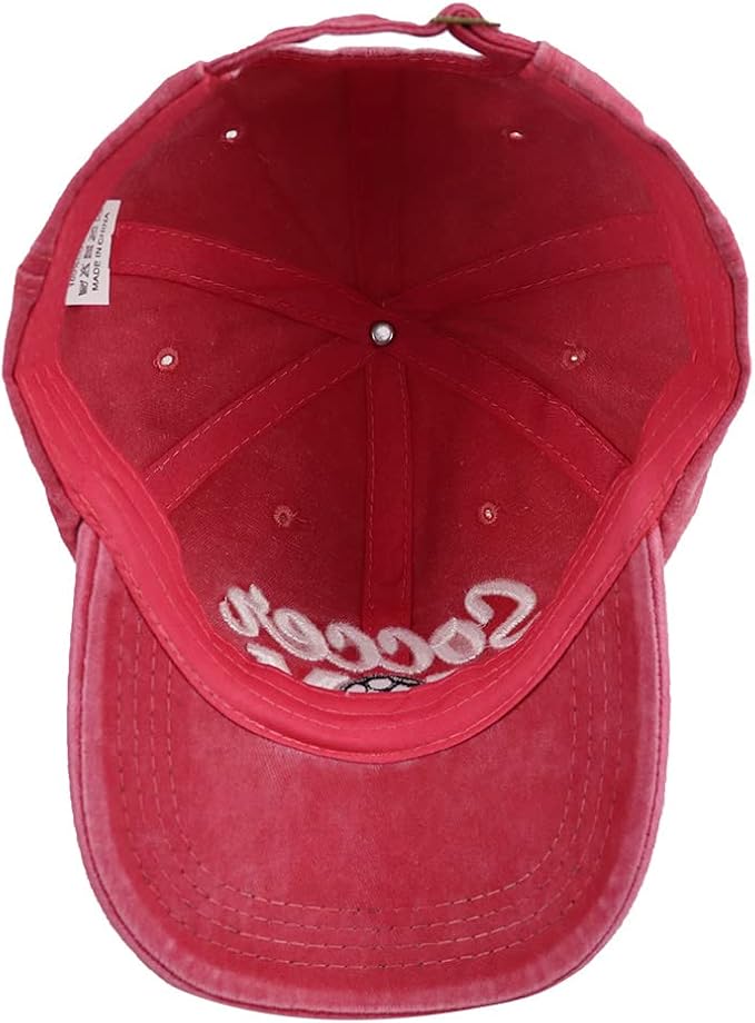 Distressed Soccer Mom Baseball Cap for Women, Adjustable Washed Embroidered Sun Hat for Mama