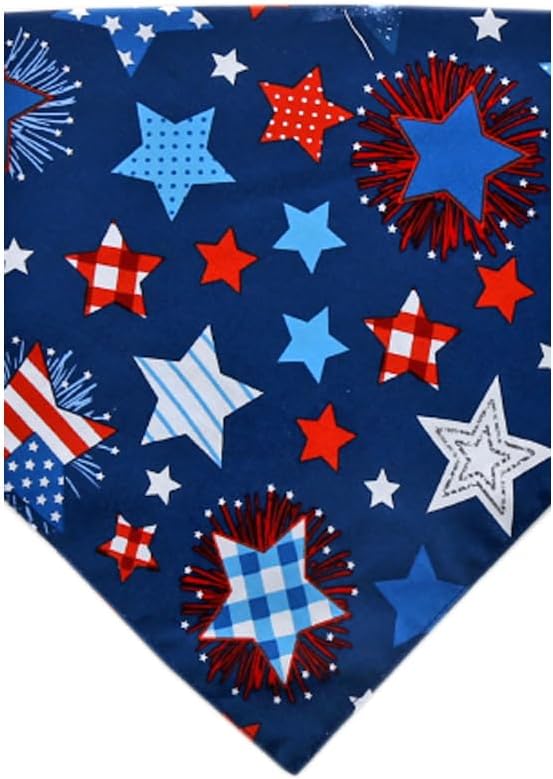 American Flag Dog Bandana 5th of July Pet Clothes Patriotic Reversible Triangle Bibs Scarf Accessories for Cats Animals