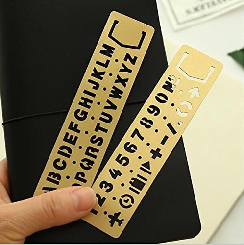 Fascola Brass Alphabet & Number Template Set of 2 by Unknown