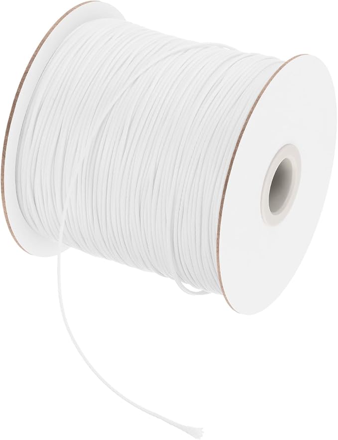 MECCANIXITY Waxed Polyester Cord 0.5mm 175 Yard White by MECCANIXITY