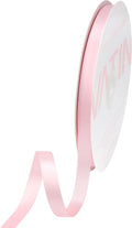 VATIN 3/8 inches Double Faced Light Pink/Baby Pink Polyester Satin Ribbon by VATIN