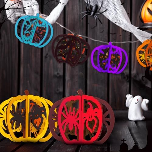 Yalikop 72 Pcs Halloween Kids Wood Crafts, 4.7 x 4 in, Bats and Spiders