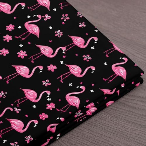 Erosebridal Flamingo Fabric By the Yard, 1 Yard