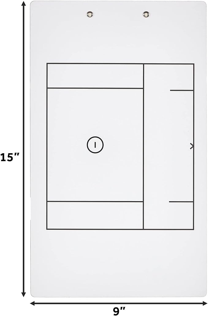 Murray Sporting Goods Dry Erase Coaches Clipboard | Double-Sided Dry Erase White Board