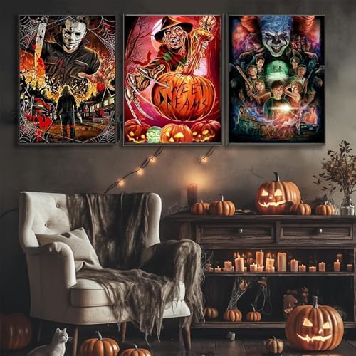 6 Pack Halloween Diamond Art Kits for Adults without Frame 12x16 Inch