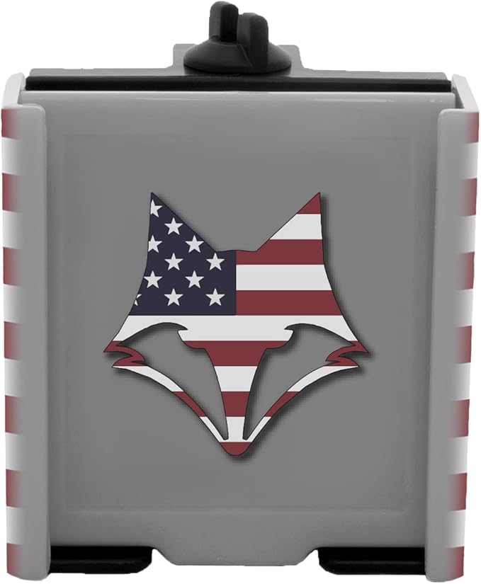 DESERT FOX GOLF Phone Caddy – Adjustable Golf Cart Phone Holder with Secure Strap for Hands-Free GPS & Golf Apps – Universal Fit - Patriotic Flag