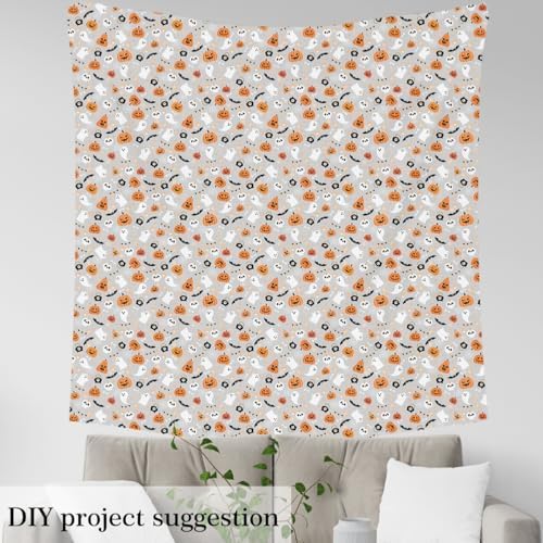 jejeloiu Happy Halloween Fabric by The Yard 1 Yard