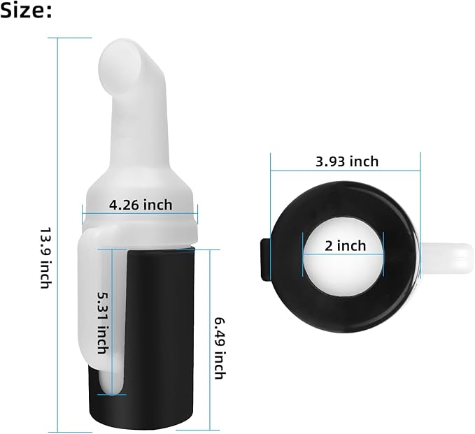 Roykaw Golf Cart Sand Bottle Sand Pot with Holder Universal Divot Filler Sand Bottle Compatible with EZGO, Club Car and Yamaha Models, Large Volume & No Drilling Required, Included Mounting Components