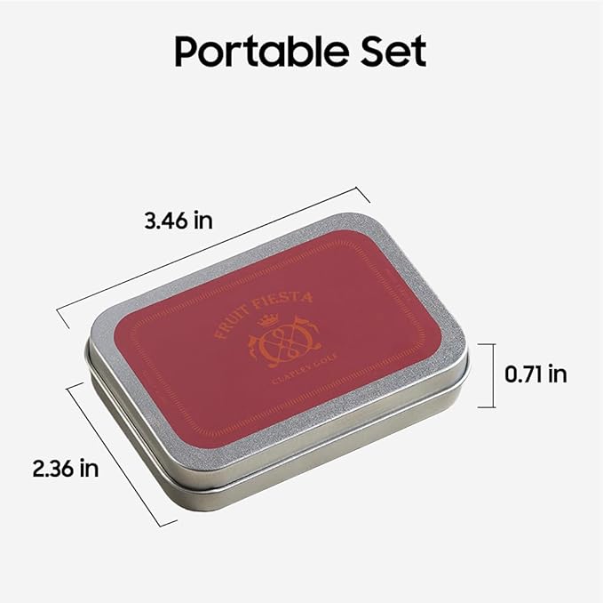 Clapley Ball Markers, Premium Gift Box Set for Golfer, 4pcs Stainless Steel & Oven-Cured Enamel, Eye-catching & Easy to spot, Pair with Magnetic Glove & Clip