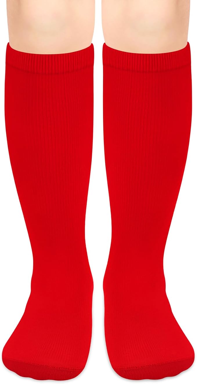 Olreco 1 Pack Toddler Kids Youth Soccer Socks Girls Boys Baseball Socks Youth Knee High Softball Football Accessories Cotton