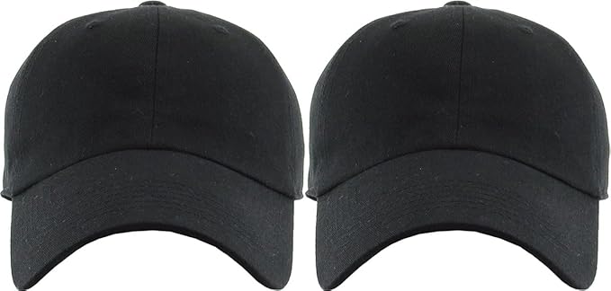 KBETHOS Classic Unisex Cotton Adjustable Low Crown Baseball Cap – Plain Dad Hat