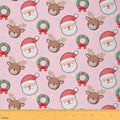 JEJELOIU Santa Claus Fabric by The Yard Merry Christmas Upholstery Fabric for Sewing Crafting Xmas Deer Elk Decor Waterproof Indoor Outdoor Decor for Home DIY Projects 10 Yards