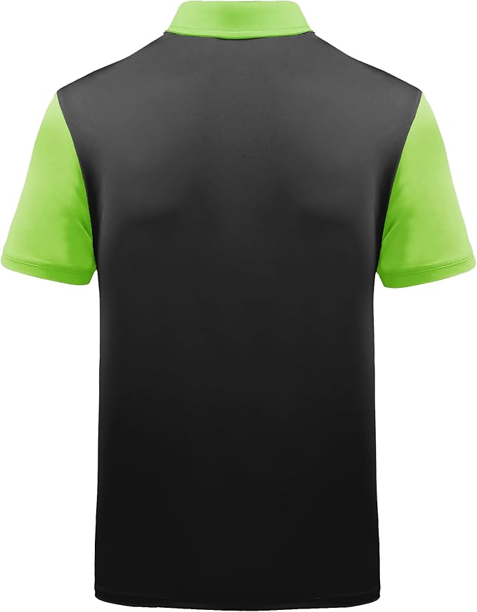 ZITY Mens Golf Shirt Short Sleeve Sport Moisture Wicking Performance Print Golf Polo Shirts for Men Collared Casual T-Shirt