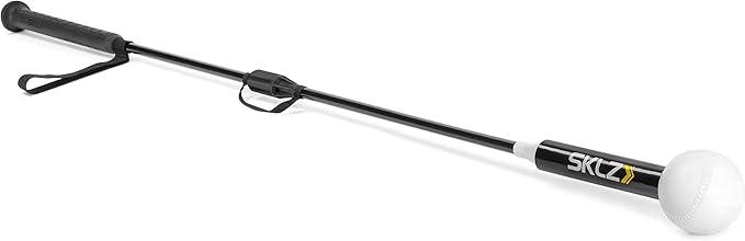 SKLZ Hitting Stick Batting Swing Trainer for Baseball and Softball, One-on-One Coaching Tool for Ball Contact, Hand-Eye Coordination, and Bat Speed