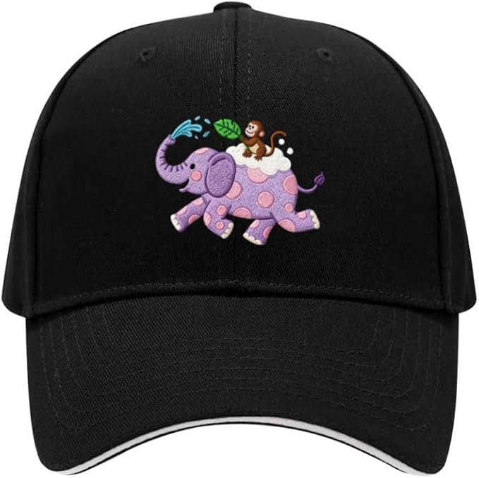 Embroidered Baseball Cap for Men Women, Breathable Cotton Adjustable Hat, Various Patterns for Casual Daily Outfits