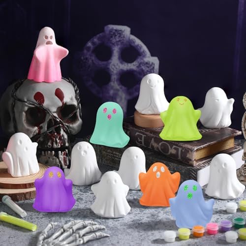 Foilswirl 12 Set Halloween Ghosts Ceramics to Paint Crafts Kits