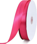 TONIFUL 1 Inch x 100yds Shocking Pink Satin Ribbon, Thin Solid Color Satin by TONIFUL