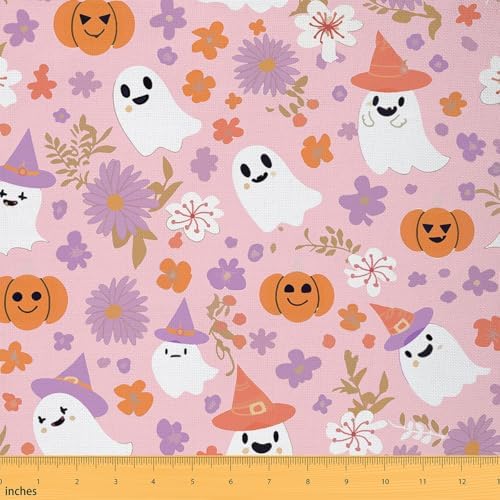 Halloween Funny Ghosts Fabric by The Yard 2 Yards Kids Adults