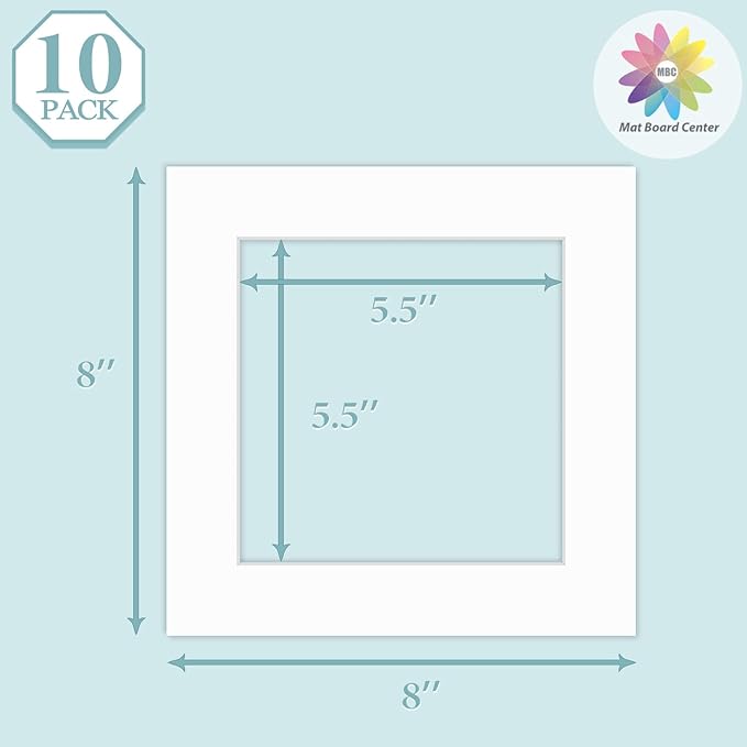 MBC Mat Board Center, 10 Pack 8x8 - Image 3