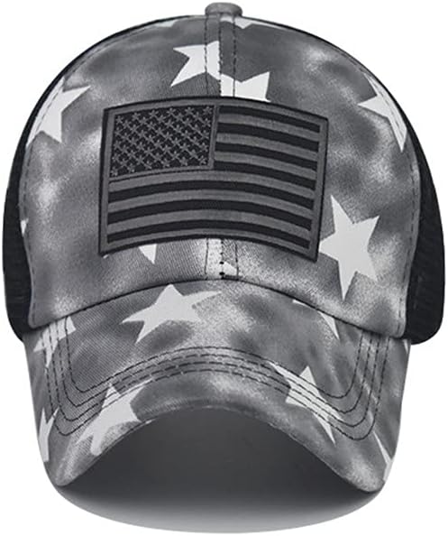 Criss Cross Hat Washed Distressed Baseball Cap Ponytail Hat High Messy Bun Ponycap for Women