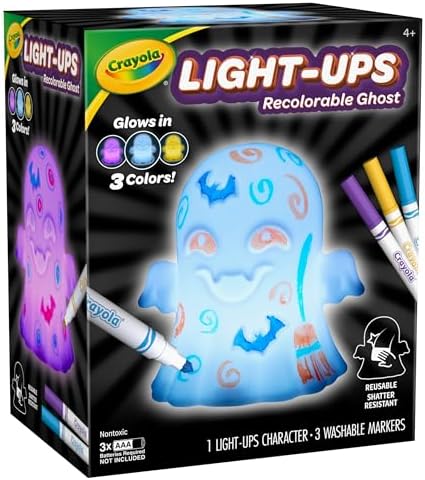 Crayola Light-Ups Ghost, Reusable Coloring Light Up Halloween Toy for Kids