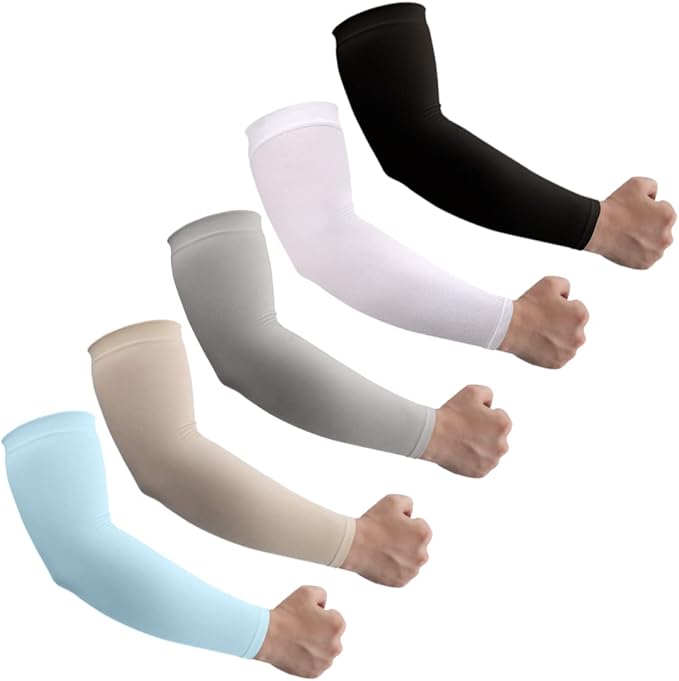 HEGCOIIE UV Sun Protection Arm Sleeves for Men & Women - Tattoo Cover Up - UPF 50 Cooling Sleeve for Golf, Cycling