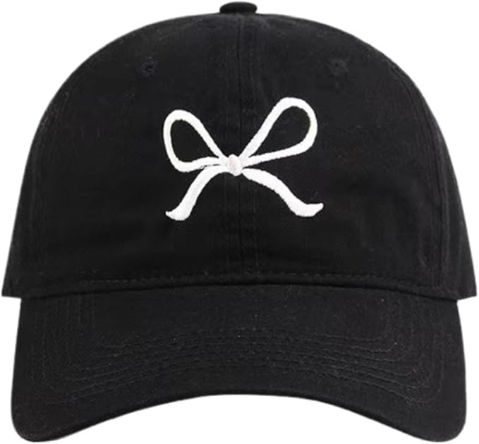 Sumleno Womens Trendy Cute Bow Baseball Cap Y2k Aesthetic Preppy Sun Cap Hiking Travel Trucker Hat Accessories