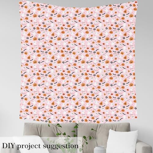 jejeloiu Happy Halloween Fabric by The Yard 1 Yard