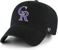 47 Brand MLB Team Color Home Primary Logo Clean Up Adjustable Baseball Cap Hat, Adult One Size Fits All