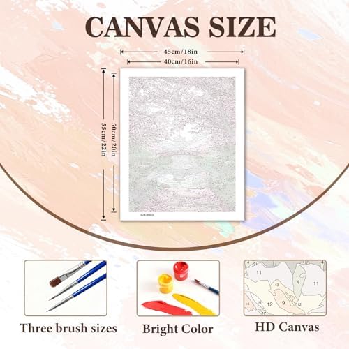 PHANTASYART Cherry Blossom Paint by Numbers Kit for Adults 16x20inch