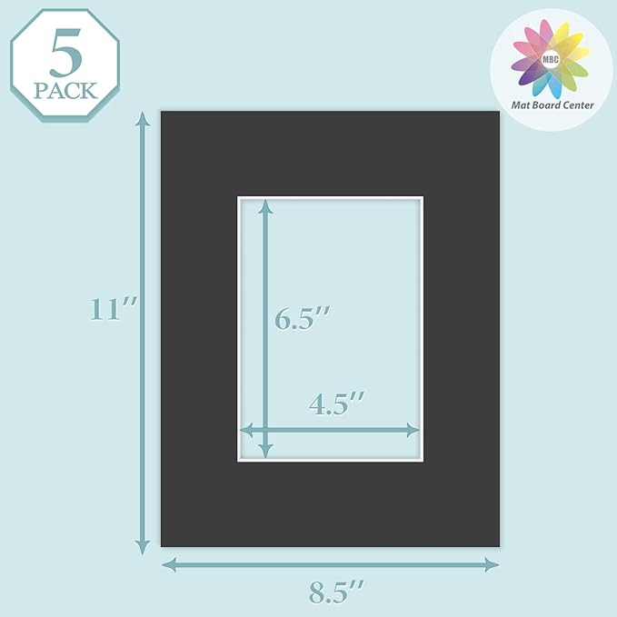 MBC Mat Board Center, 5 Pack 8.5X11 - Image 3