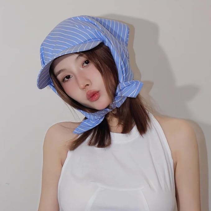 Women’s Plaid Bandana Baseball Cap – Y2K Adjustable Checkered Hat, Casual Streetwear Summer Fashion Visor Scarves