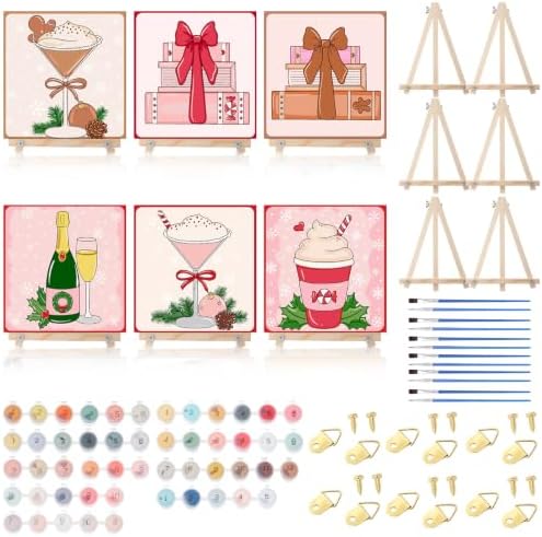 YooNotee 6 Pack Christmas Paint by Numbers Kit