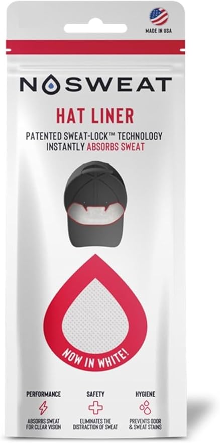 Golf Hat Sweat Liner | PGA Tour Licensed | Prevents Stains & Odor | Made in The USA - 3 | 6 | 12 | 25 Pack