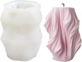 Carved Wavy Candle Mold Geometric Irregular Silicone Candle Soap Mold Fondant by Anktily