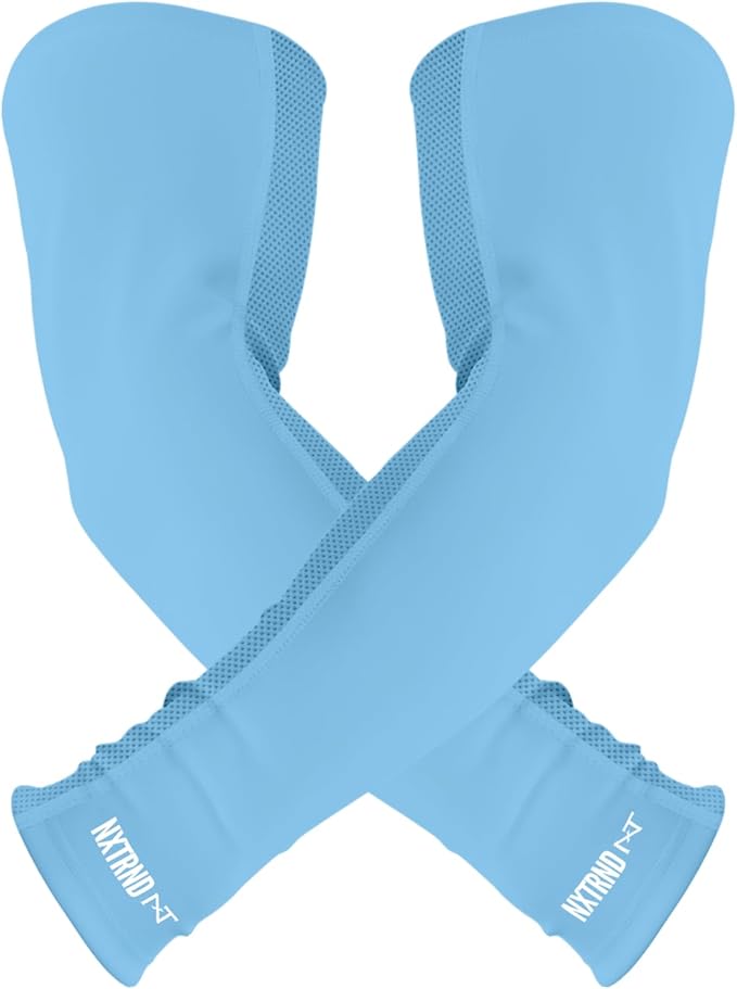 1 Pair Nxtrnd Compression Arm Sleeves for Men, Breathable Football, Basketball, Baseball Accessory, Adult & Kids