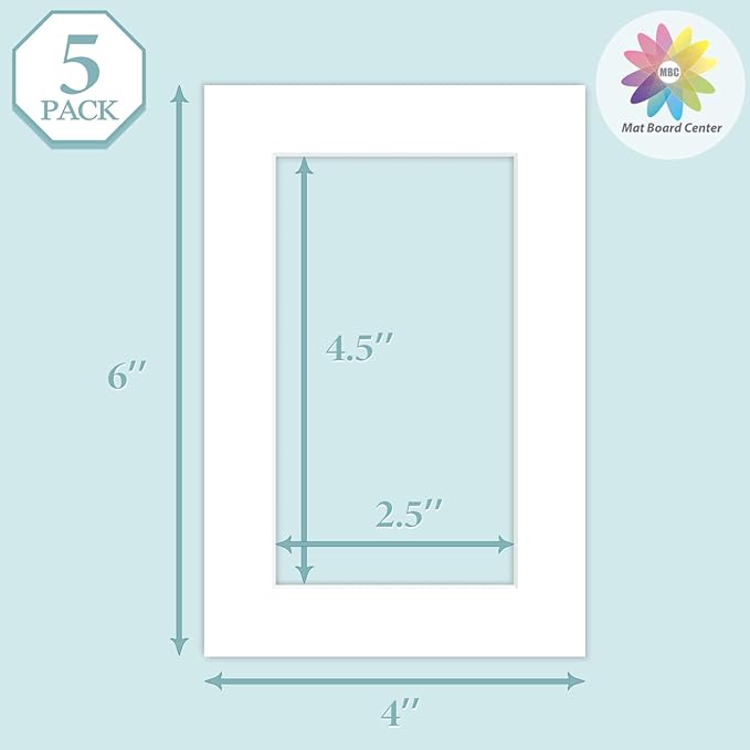 MBC MAT BOARD CENTER, 5 Pack 4x6 - Image 3