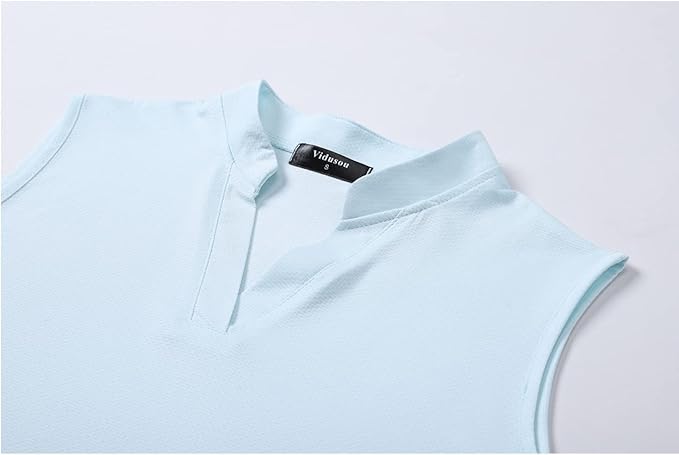 Womens Sleeveless V Neck Golf Polo Shirts