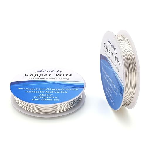 Adabele 65 Feet Premium Tarnish Resistant Round Jewelry Wire Copper Beading - Image 2