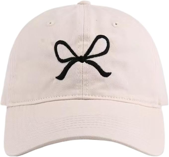 Sumleno Womens Trendy Cute Bow Baseball Cap Y2k Aesthetic Preppy Sun Cap Hiking Travel Trucker Hat Accessories
