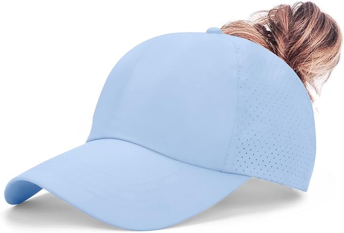 ZTL Women's High Ponytail Baseball Cap Performance Running Hat Quick Dry Mesh Sports Cap Unstructured Dad Trucker Hats