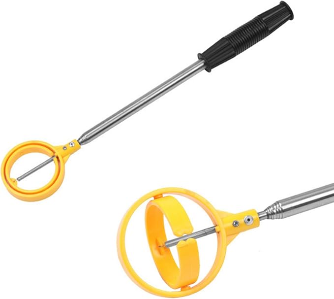 ZJchao Golf Ball Retriever, Golf Ball Retriever with Spring ReleaseReady Head and Locking Clip Golf Ball Retrievers Telescopic Yellow Golf Balls for Golf Golf Accessories for Men
