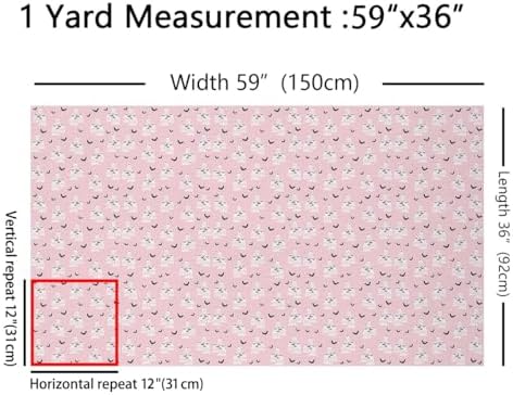 Feelyou Happy Halloween Soft Flannel Fabric by The Yard Kids 3 Yards Cute Ghost Black Bat Animal Upholstery Fabric Pink Spooky Trick or Treat for Home DIY Projects, Indoor Decor