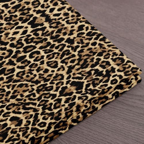 Erosebridal Leopard Print Upholstery Fabric, 5 Yards